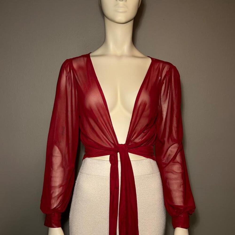 Almost famous red sheer mesh
